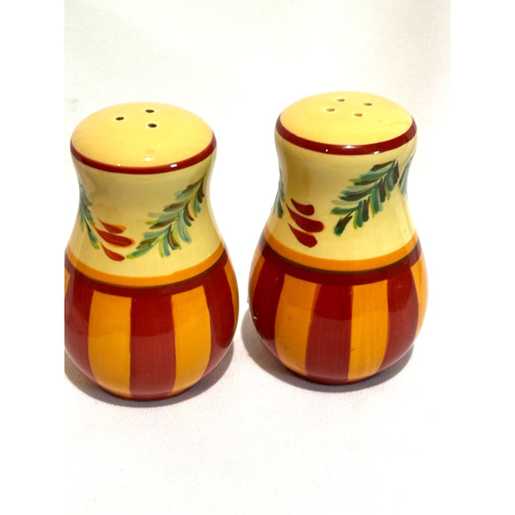 Southern Living "Siena" by Gail Pittman Hand-Painted Salt and Pepper Shaker Set - Picture 3 of 7